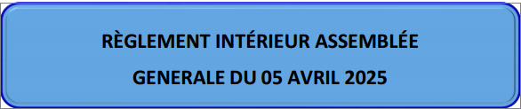 Reglement interieur 2026